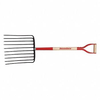 RAZOR-BACK Ensilage Fork D-Grip Handle 30in.LHandle, 39GA07