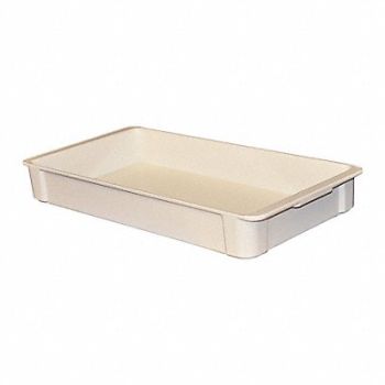 MOLDED FIBERGLASS H3427 Stking Ctr White Solid FRP, 39H992