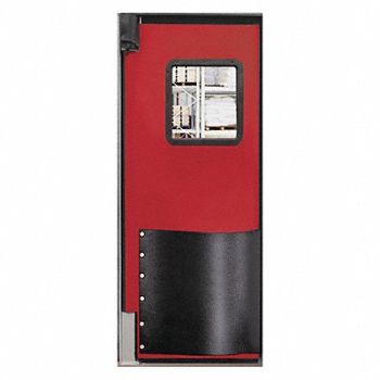 CHASE Swinging Door 8 x 3 ft Red Polyethylene, 39K194
