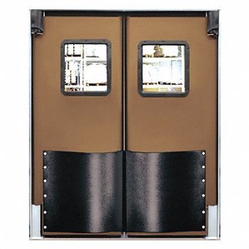 CHASE Swinging Door 8 x 5 ft Medium Brown PR, 39K206