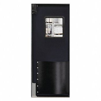 CHASE Swinging Door 8 x 3ft Black Polyethylene, 39K231
