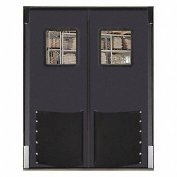 CHASE Swinging Door 8 x 8 ft Metallic Gray PR, 39K465