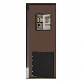 CHASE Swinging Door 8 x 3 ft Chocolate Brown, 39K468