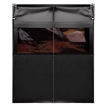 CHASE H1832 Flexible Swinging Door 8 x 8 ft Black PR, 39K611