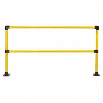 HOLLAENDER Handrail Section 8 Ft Steel, 39K851