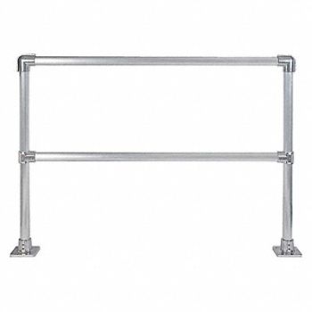 HOLLAENDER Handrail Section 6 Ft Aluminum Mil, 39K860
