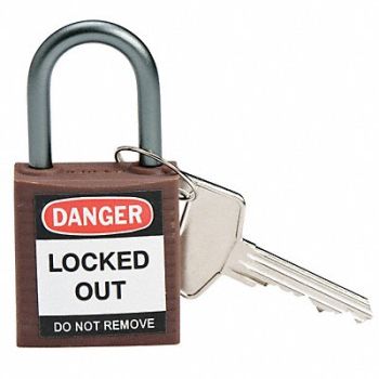BRADY H1700 Lockout Padlock KD Brown 1-2/5 H, 39N185