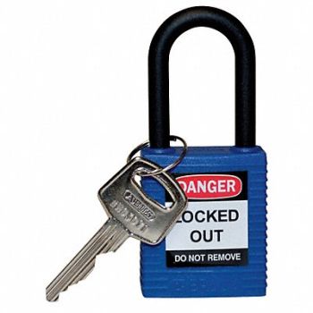 BRADY Lockout Padlock KD Blue 1-3/4 H, 39N217
