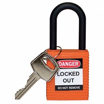 BRADY Lockout Padlock KD Orange 1-3/4 H, 39N220