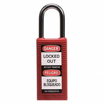 BRADY Lockout Padlock KD Red 3 H, 39N252
