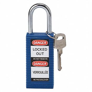 BRADY Lockout Padlock KD Blue 3 H, 39N253
