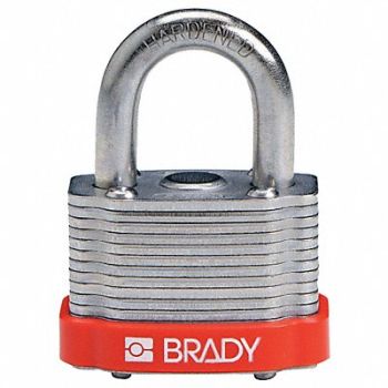 BRADY Keyed Padlock Different 1-5/16 W PK6, 39N296
