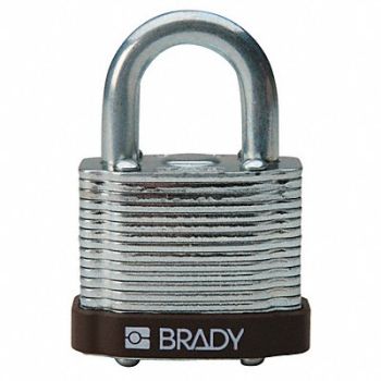 BRADY Keyed Padlock Different 1-5/16 W, 39N293