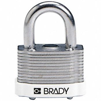 BRADY Keyed Padlock Different 1-5/16 W, 39N295
