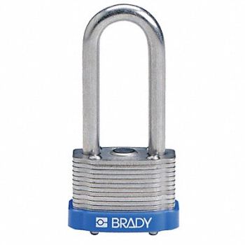 BRADY Key Retaining Steel Padlock 1-5/16 W PK6, 39N330