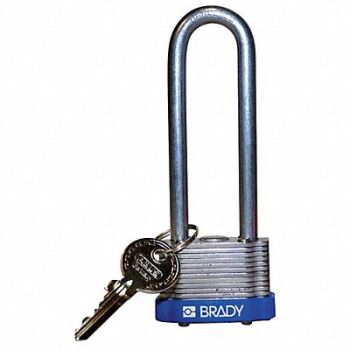 BRADY Keyed Padlock Different 1-5/16 W, 39N346