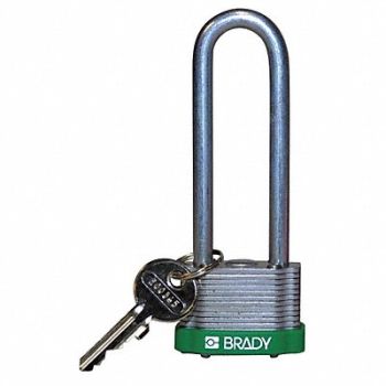 BRADY Keyed Padlock Different 1-5/16 W, 39N348