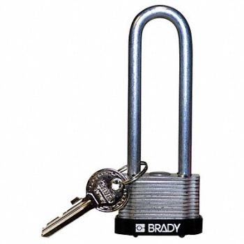 BRADY Keyed Padlock Different 1-5/16 W, 39N349