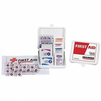 GRAINGER APPROVED First Aid Kit Bulk White 5 People, 39N804