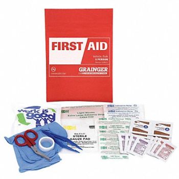 GRAINGER APPROVED First Aid Kit Bulk Red 117 Pcs 1 People, 39N811