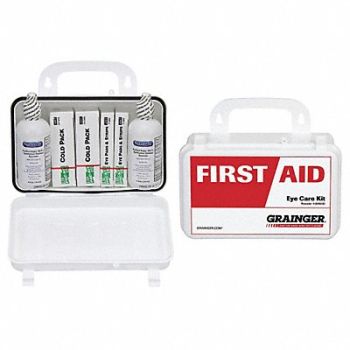 GRAINGER APPROVED Eye Care Kit Bulk White 12 Pcs 2 People, 39N830