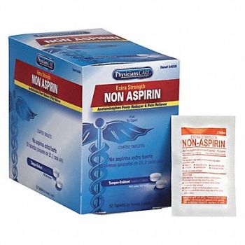 PHYSICIANSCARE Non-Aspirin Pain Relief Tablet PK25, 39N841