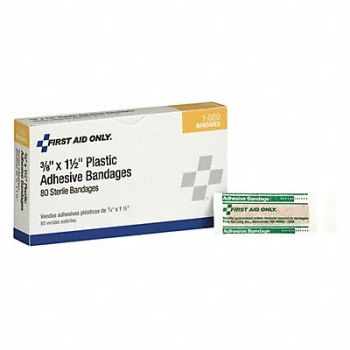 FIRST AID ONLY Bandage Beige Plastic PK80, 39N864