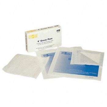 FIRST AID ONLY Gauze Pad Sterile White No Gauze PK2, 39N962