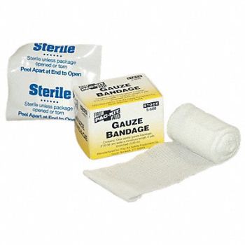 FIRST AID ONLY Stretch Gauze Sterile White No Gauze, 39N983