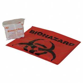 FIRST AID ONLY Biohazard Bags 20 gal Red, 39P017