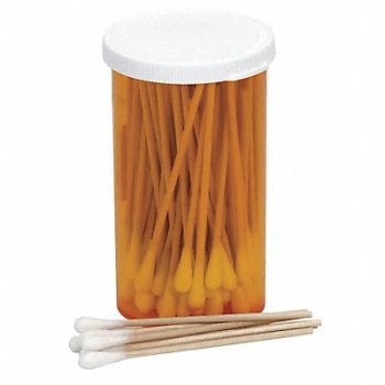FIRST AID ONLY Cotton Tip Swab Non-Sterile 3In. PK100, 39P038