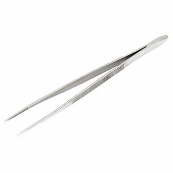 FIRST AID ONLY Forceps Slver 4-1/2 In L Stanless Steel, 39P046