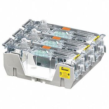 BUSSMANN Fuse Block 101 to 200A R 3 Pole, 39P351