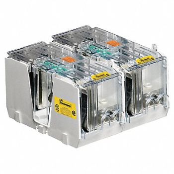 BUSSMANN Fuse Block 401 to 600A J 2 Pole, 39P409