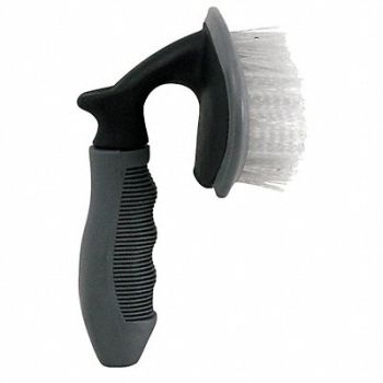 CARRAND Tire Brush 6-3/4 L Gray White, 39R381