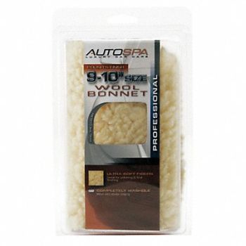CARRAND Polishing Bonnet 9 to 10 in Wool, 39R432