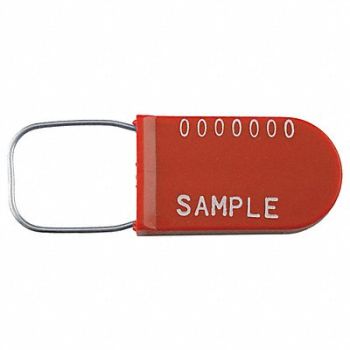 TYDENBROOKS Padlock Seals Red Unfinished PK100, 39R482