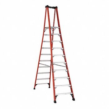 LOUISVILLE Platform Stepladder 9 ft 6 FGL 375 lb., 39RL17