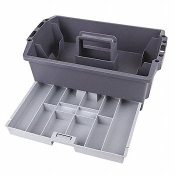 FLAMBEAU Black Gray Tool Orgnzr Copolymer Resin, 39RW29