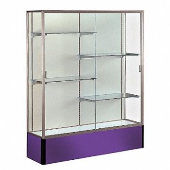 WADDELL DISPLAY Display Case 72x48x16 Purple, 39T663