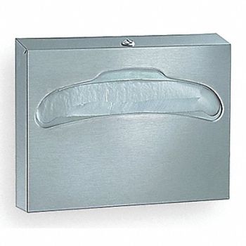BRADLEY Toilet Seat Cover Dispenser SS Satin, 39U638