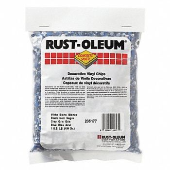 RUST-OLEUM Floor Chip Black/Blue/White 1 lb Bag, 39UL63