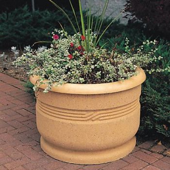 WAUSAU TILE Planter Round 26in.Lx26in.Wx24in.H, 39UM62