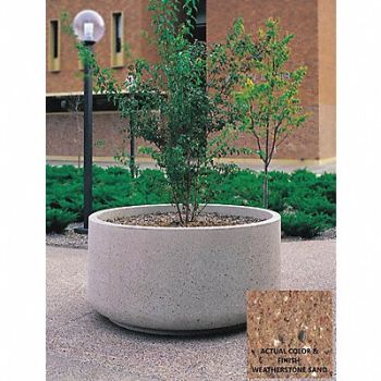 WAUSAU TILE Planter Round 36in.Lx36in.Wx24in.H, 39UM66