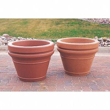 WAUSAU TILE Planter Round 28in.Lx28in.Wx22in.H, 39UM68