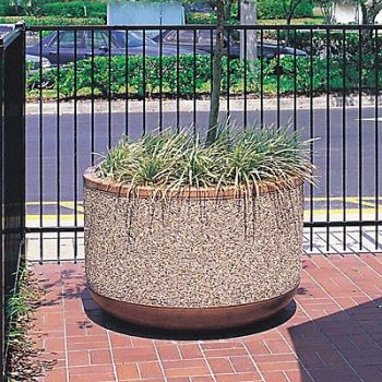 WAUSAU TILE Planter Round 36in.Lx36in.Wx26in.H, 39UM87