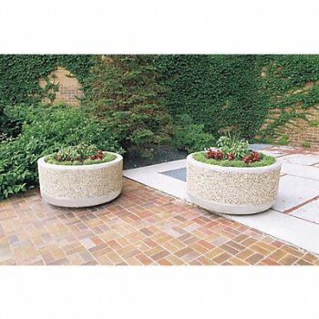 WAUSAU TILE Planter Round 48in.Lx48in.Wx26in.H, 39UM94
