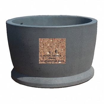 WAUSAU TILE Planter Round 48in.Lx48in.Wx30in.H, 39UM98