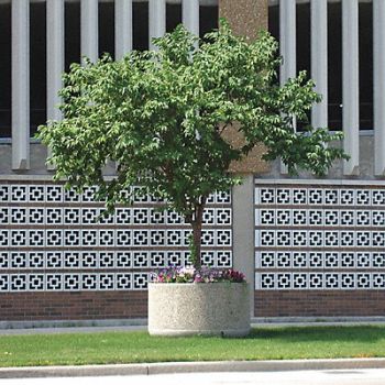 WAUSAU TILE Planter Round 60in.Lx60in.Wx30in.H, 39UN07