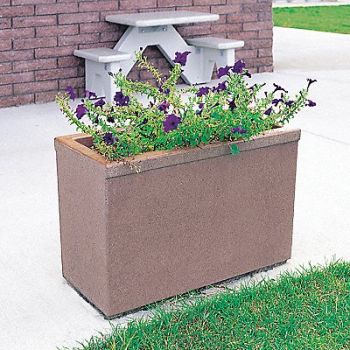 WAUSAU TILE Planter Rectangle 36in.Lx18in.Wx18in.H, 39UN26